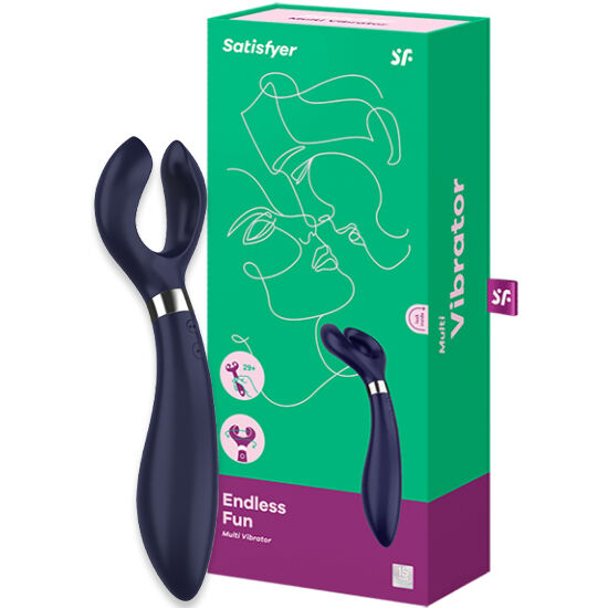 SATISFYER - ENDLESS FUN MULTI VIBRADOR 3 AZUL - Imagen 4