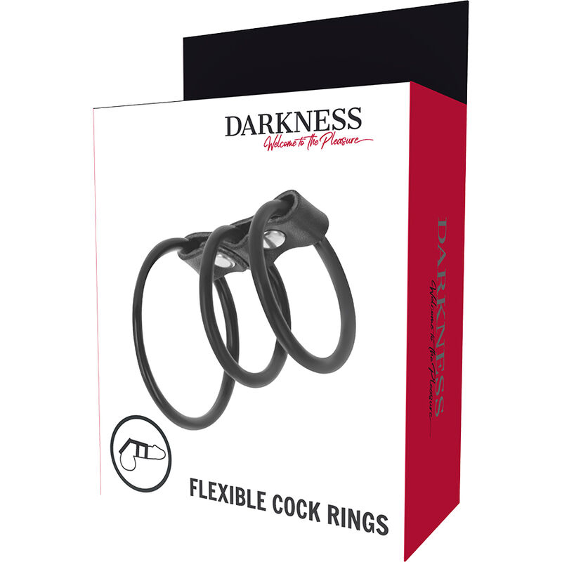 DARKNESS - SET DE 3 ANILLAS PENE FLEXIBLE - Imagen 3