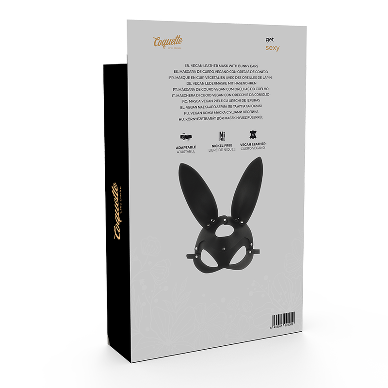 COQUETTE CHIC DESIRE - MÁSCARA CUERO VEGANO CON OREJAS DE CONEJO - Imagen 4