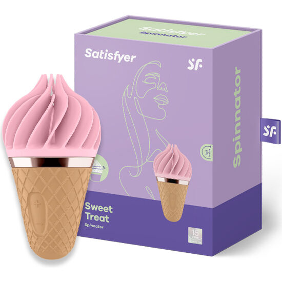 SATISFYER - SWEET TREAT SPINNATOR MARRÓN & ROSA - Imagen 3