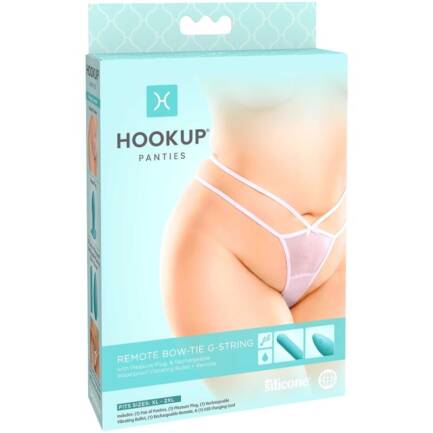 HOOK UP PANTIES - REMOTE BOW-TIE G-STRING TALLA XL/XXL