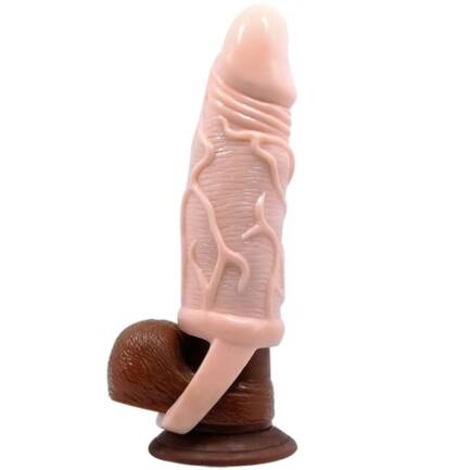 BAILE - FUNDA EXTENSORA PENE CON STRAP PARA TESTICULOS 13.5 CM - Imagen 2