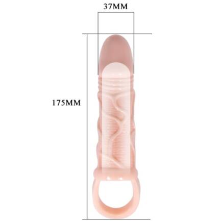 BAILE - FUNDA EXTENSORA PENE CON STRAP PARA TESTICULOS 13.5 CM - Imagen 3