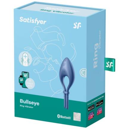 SATISFYER - BULLSEYE ANILLO VIBRADOR APP AZUL - Imagen 3