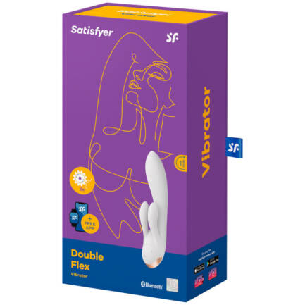 SATISFYER DOUBLE FLEX VIBRADOR APP - BLANCO - Imagen 4