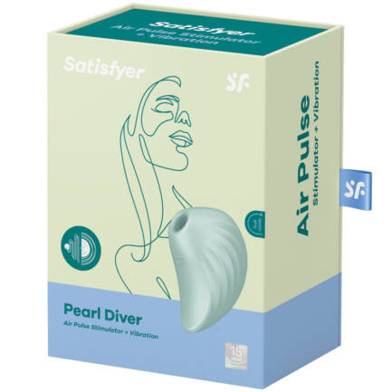 SATISFYER - PEARL DIVER ESTIMULADOR Y VIBRADOR VERDE - Imagen 4