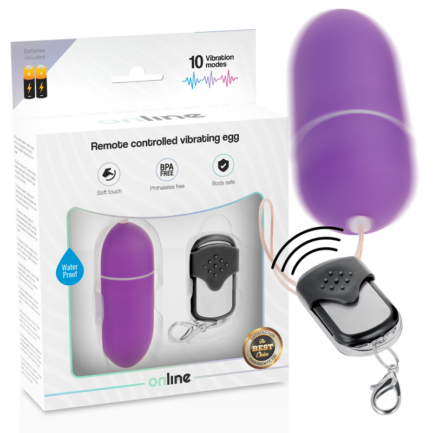 ONLINE - HUEVO VIBRADOR CONTROL REMOTO L LILA - Imagen 2