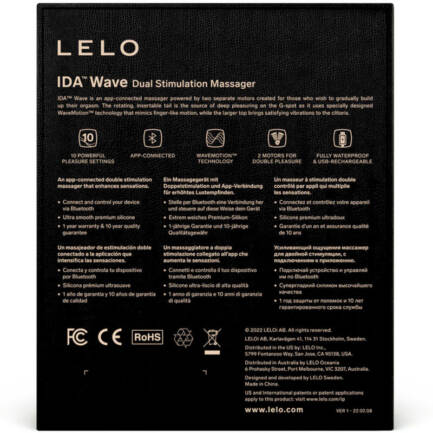 LELO - IDA WAVE MASAJEADOR PAREJAS NEGRO - Imagen 5