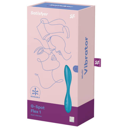 SATISFYER - G-SPOT FLEX 1 MULTI VIBRADOR AZUL - Imagen 4