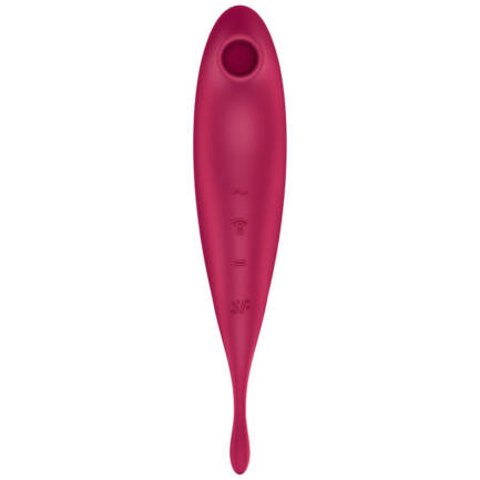 SATISFYER - TWIRLING PRO+ ESTIMULADOR Y VIBRADOR APP ROJO - Imagen 2