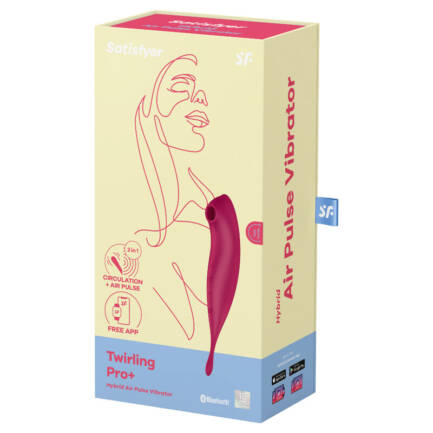 SATISFYER - TWIRLING PRO+ ESTIMULADOR Y VIBRADOR APP ROJO - Imagen 3