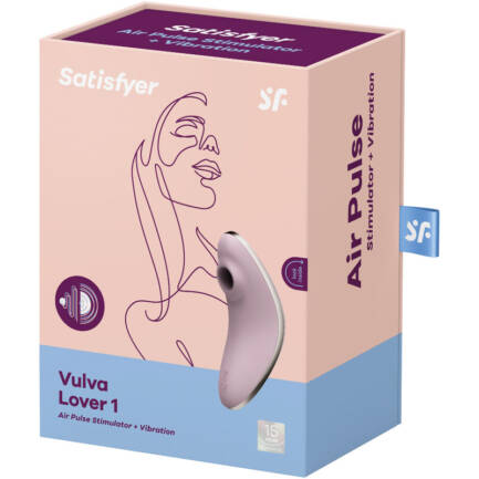 SATISFYER - VULVA LOVER 1 ESTIMULADOR Y VIBRADOR AZUL - Imagen 4