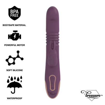 TREASURE - BASTIAN RABBIT UP  DOWN, ROTATOR  VIBRATOR COMPATIBLE CON WATCHME WIRELESS TECHNOLOGY - Imagen 2