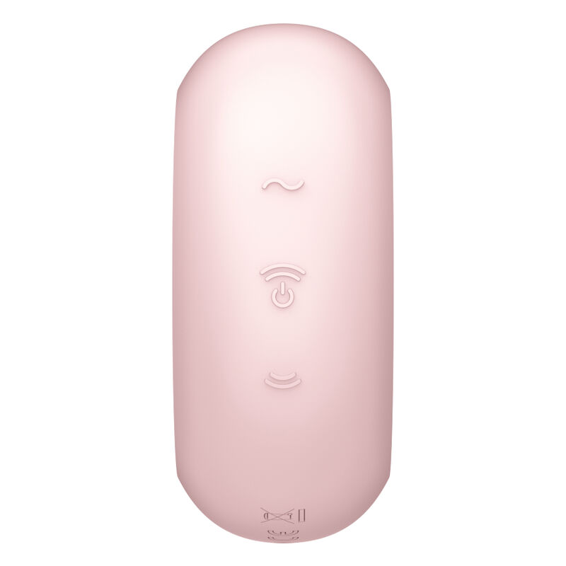 SATISFYER - STIMULATEUR ET VIBRATEUR DOUBLE AIR PULSE PRO TO GO 3 ROSE – Image 4