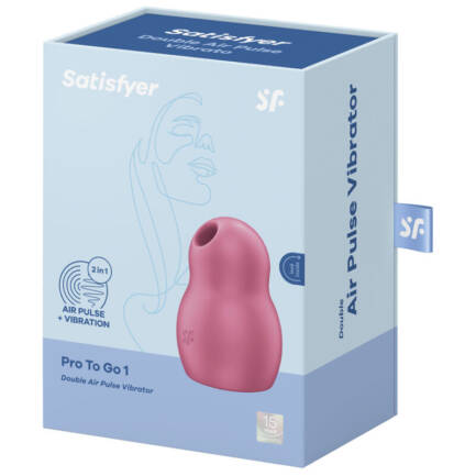 SATISFYER - PRO TO GO 1 ESTIMULADOR Y VIBRADOR DOBLE ROJO - Imagen 4