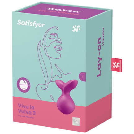 SATISFYER - VIVA LA VULVA 3 VIBRADOR LAY-ON VIOLETA - Imagen 4