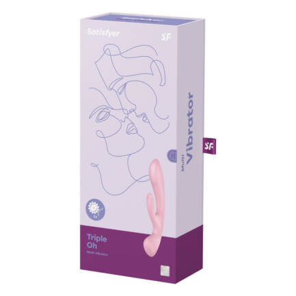 SATISFYER - TRIPLE OH VIBRADOR HÍBRIDO ROSA - Imagen 4