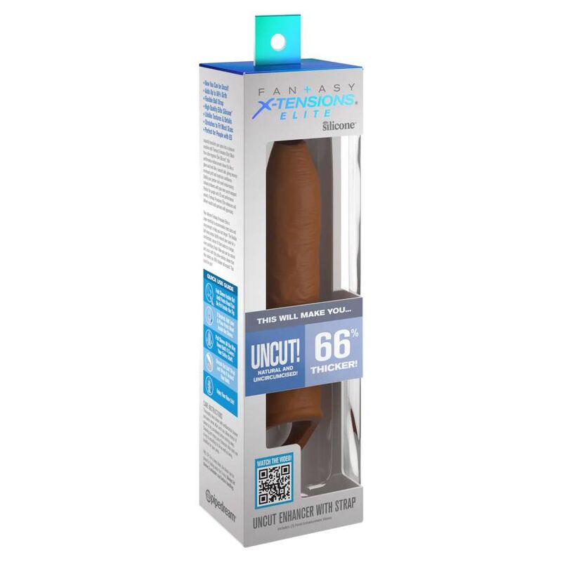 PIPEDREAMS - SLEEVE UNCUT 17,78 CM W STRAP CARAMEL - Imagen 2