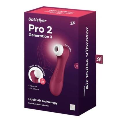 SATISFYER - PRO 2 GENERACIÓN 3 LIQUID AIR TECHNOLOGY GRANATE - Imagen 5