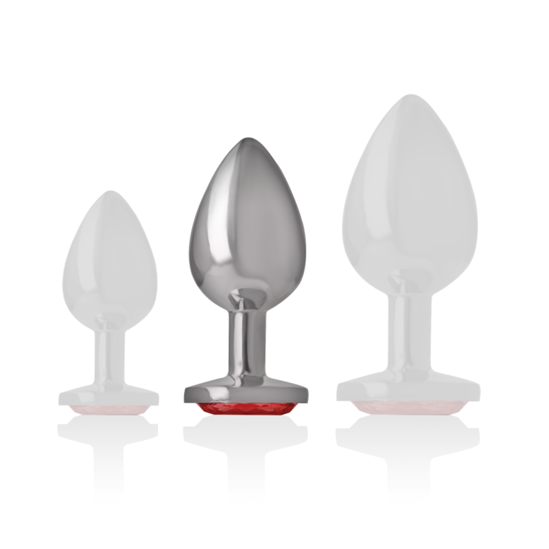 INTENSE - PLUG ANAL METAL CON CRISTAL ROJO TALLA M - Imagen 5