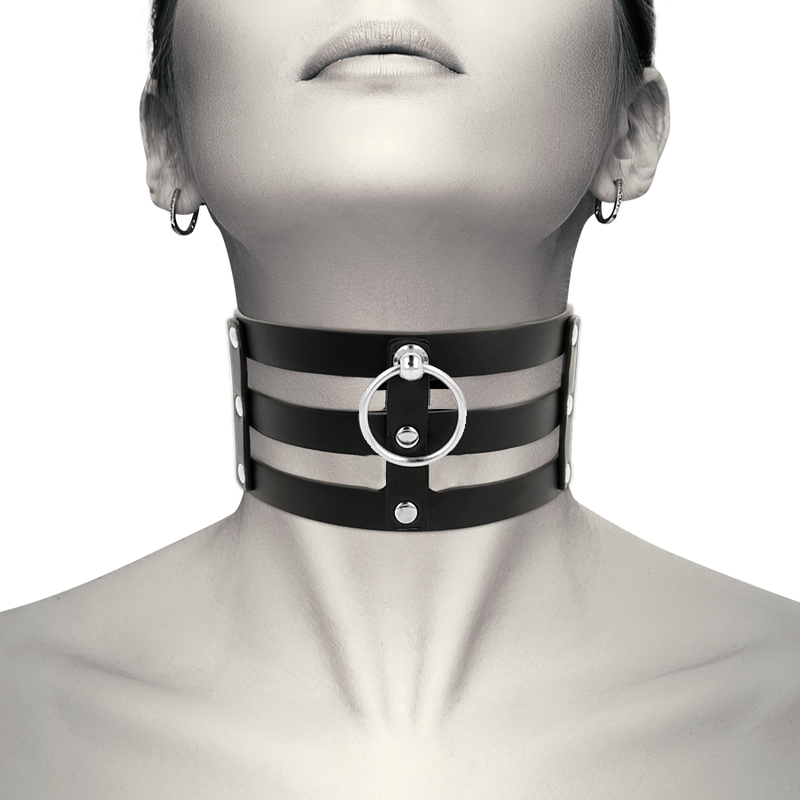 COQUETTE CHIC DESIRE - CHOKER CUERO VEGANO ESTILO FETISH - Imagen 2