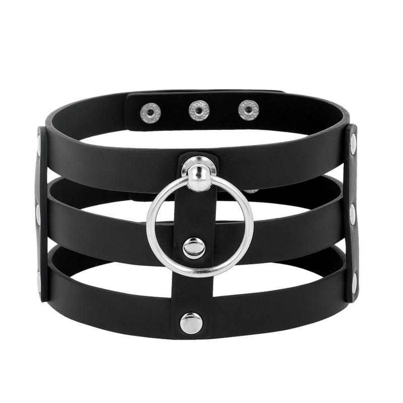 COQUETTE CHIC DESIRE - CHOKER CUERO VEGANO ESTILO FETISH - Imagen 4
