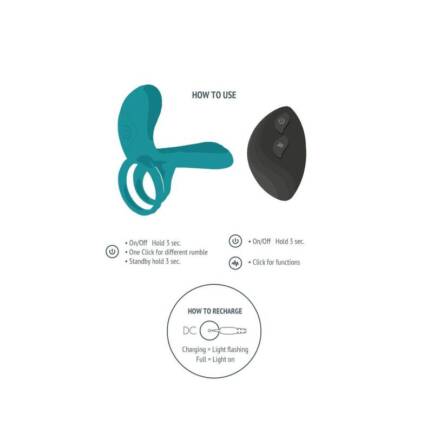 XOCOON - ANILLO VIBRADOR PARA PAREJAS VERDE - Imagen 4