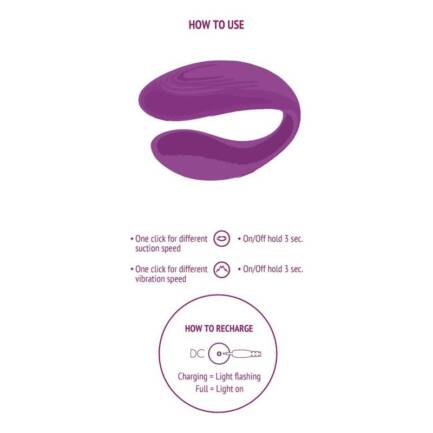 XOCOON - BOUND LOVE VIBRADOR PARA PAREJAS MORADO - Imagen 5