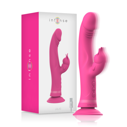 INTENSE - JULIO VIBRADOR RABBIT SILICONA ROSA - Imagen 2