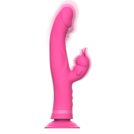 INTENSE - JULIO VIBRADOR RABBIT SILICONA ROSA - Imagen 3