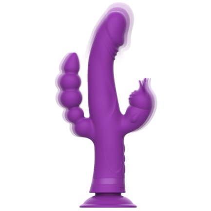 INTENSE - CASANOVA VIBRADOR RABBIT SILICONA TRIPLE MOTOR MORADO - Imagen 3