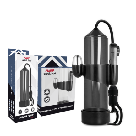 PUMP ADDICTED - BOMBA ERECCIÓN RX5 NEGRO CON VIBRADOR - Imagen 2