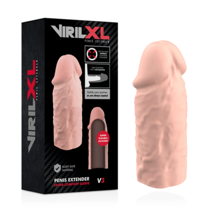 VIRILXL - EXTENSION DE PENE LIQUID SILICONE V3 NATURAL - Imagen 2