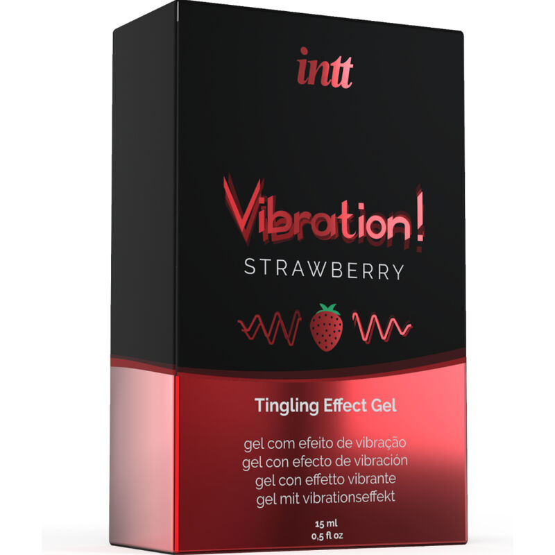 INTT - KRAFTVOLLES INTIMSTIMULIERENDES FLÜSSIGES VIBRATIONSGEL ERDBEERE 15 ML – Bild 3