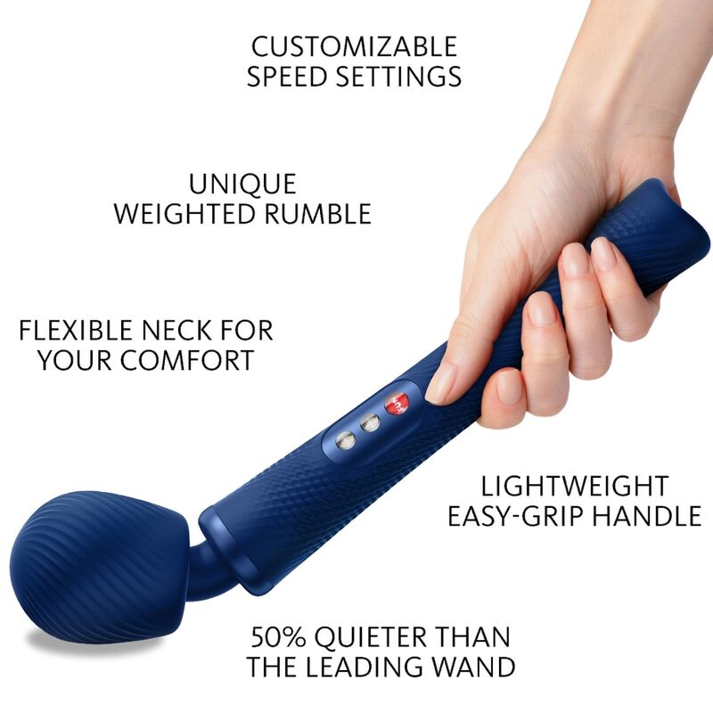 FUN FACTORY - VIM BAGUETTE RUMBLE VIBRANTE RECHARGEABLE EN SILICONE BLEU MINUIT – Image 2