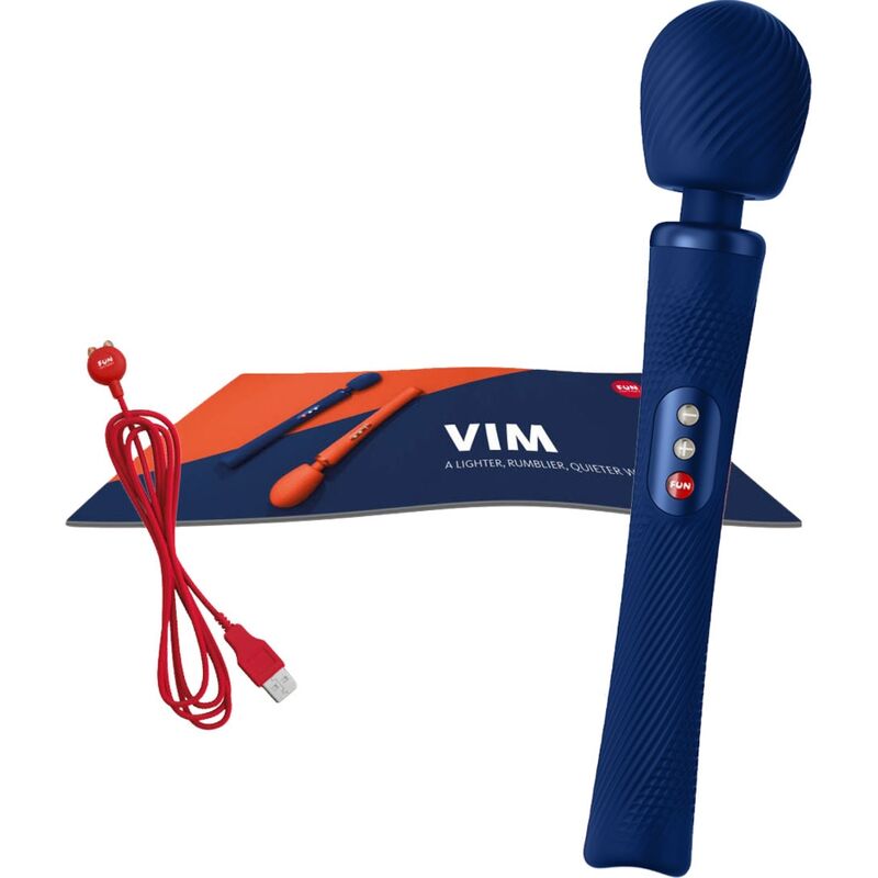 FUN FACTORY - VIM BAGUETTE RUMBLE VIBRANTE RECHARGEABLE EN SILICONE BLEU MINUIT – Image 5