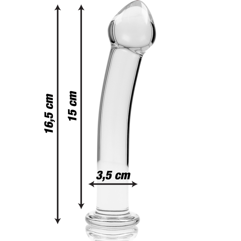 NEBULA SERIES BY IBIZA - MODÈLE 11 GODE EN VERRE BOROSILICATE CLAIR 16 CM -O- 3 CM – Image 3