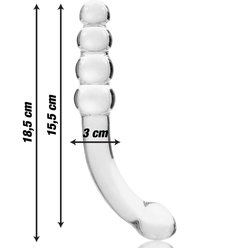 NEBULA SERIES BY IBIZA - MODELO 14 DILDO CRISTAL TRANSPARENTE 18.5 CM -O- 3 CM - Imagen 3
