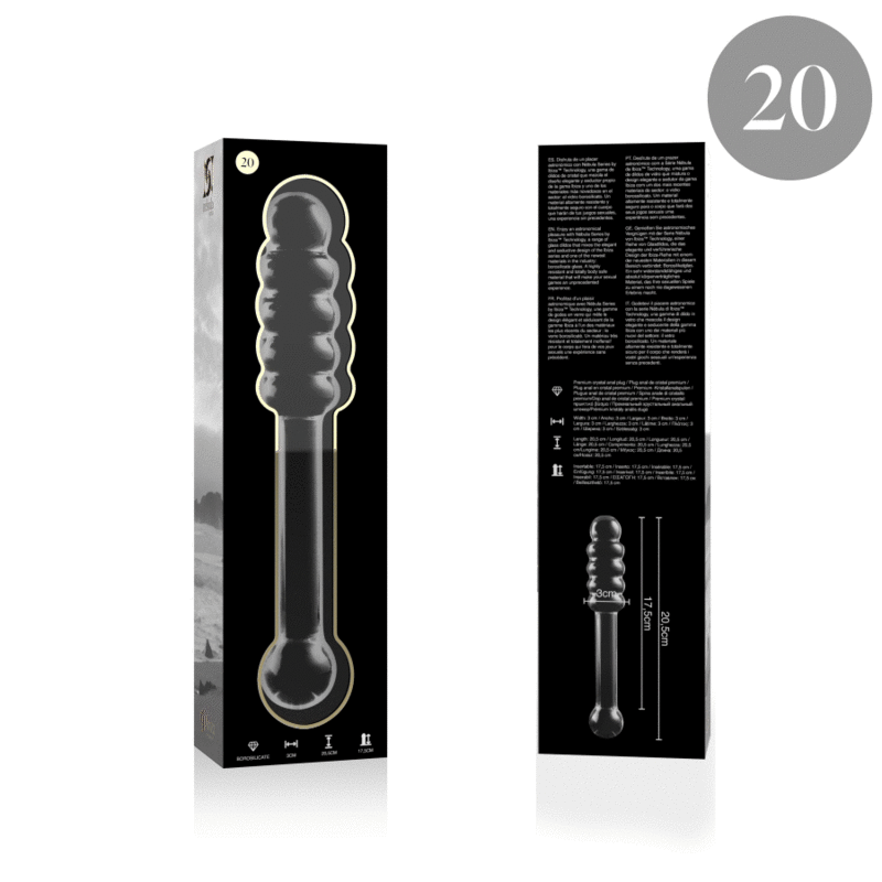 NEBULA SERIES BY IBIZA - MODELO 20 DILDO CRISTAL TRANSPARENTE 20.5 CM -O- 3 CM - Imagen 4