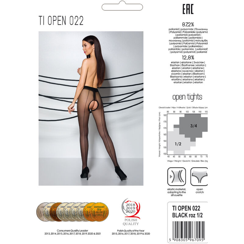 PASSION - TIOPEN 022 BLACK TIGHTS 1/2 20 DEN - Image 5