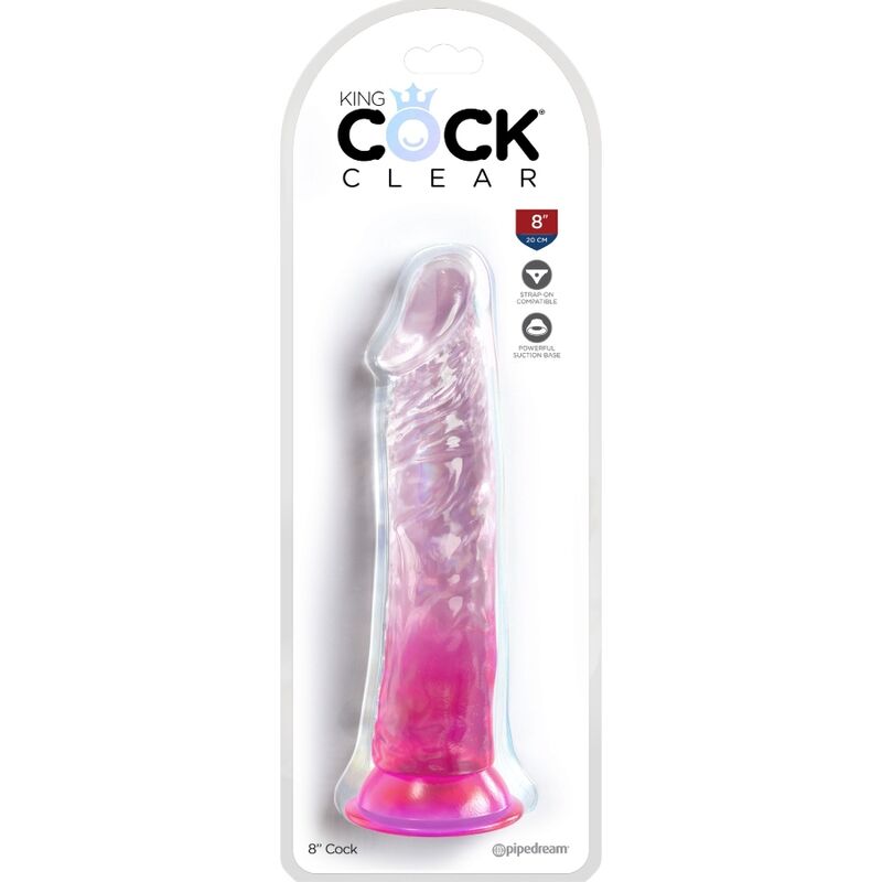 KING COCK - CLEAR PENE REALISTICO 19.7 CM ROSA - immagine 2