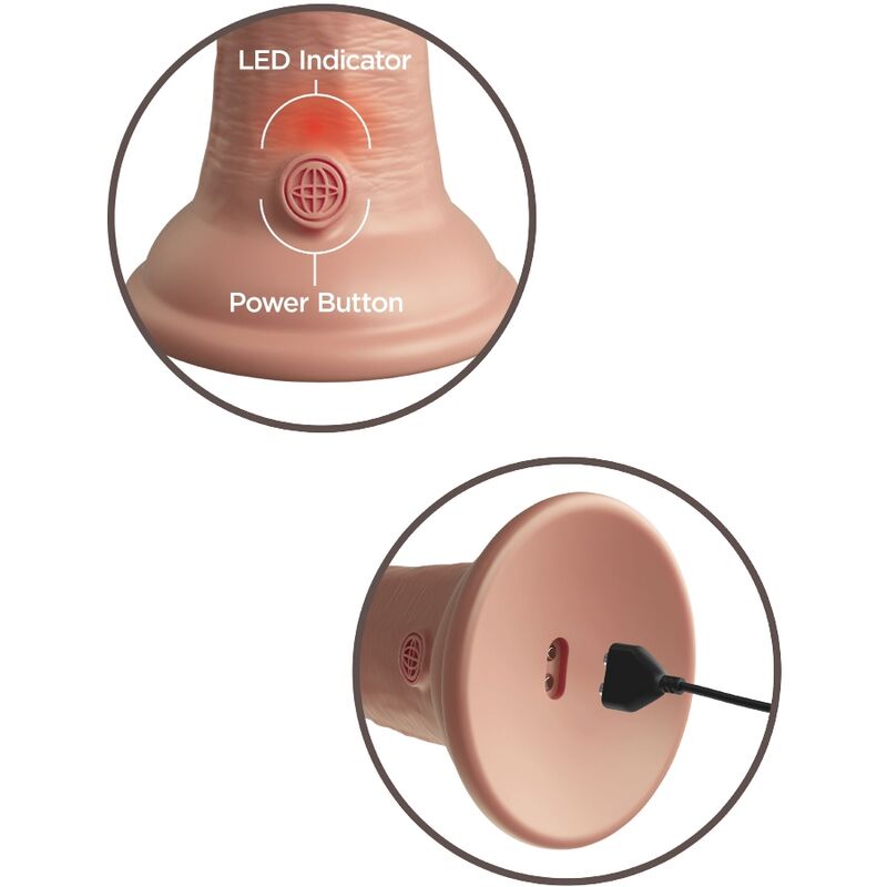 KING COCK - ÉLITE DILDO REALÍSTICO VIBRADOR SILICONA 15.2 CM - Imagen 5