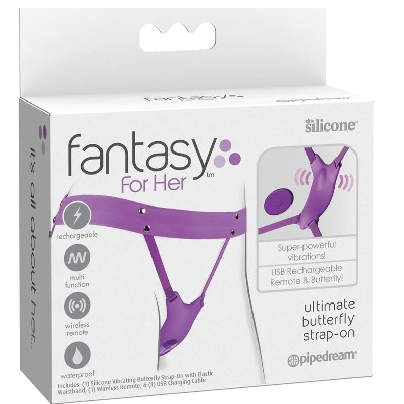 FANTASY FOR HER - ARNES MARIPOSA VIBRADOR, RECARGABLE CONTROL REMOTO VIOLETA - Imagen 5
