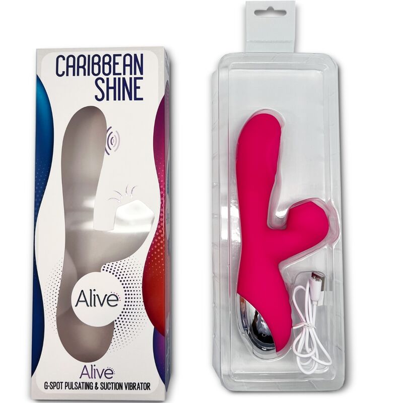 ALIVE - CARIBBEAN SHINE VIBRATEUR ET VENTOUSE FUCHSIA – Image 4