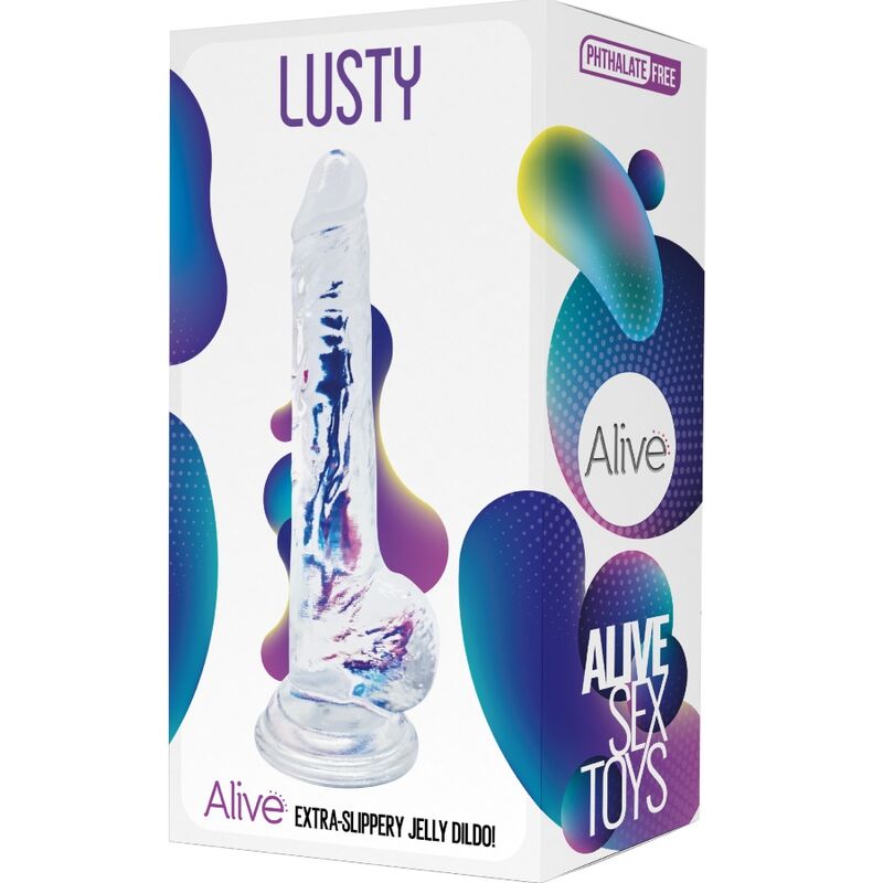 ALIVE - LUSTY REALISTISCHER PENIS TRANSPARENT 18 CM – Bild 2