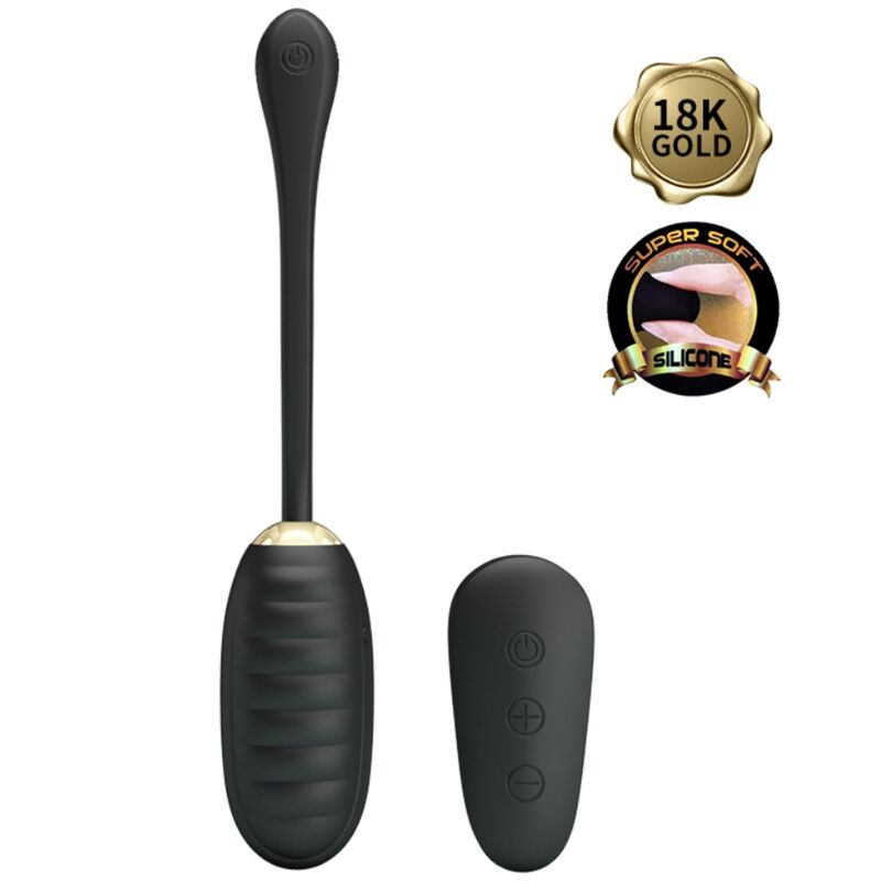 PRETTY LOVE - DOREEN OEUF VIBRANT RECHARGEABLE DE LUXE NOIR TÉLÉCOMMANDE – Image 3