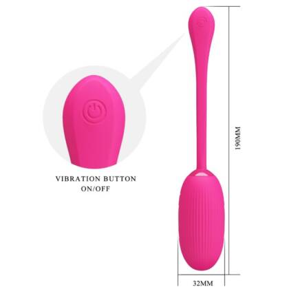 PRETTY LOVE - DOREEN HUEVO VIBRADOR RECARGABLE MAGENTA CONTROL REMOTO - Imagen 4