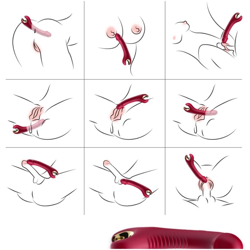 ARMONY - VIBRATEUR & ROTATEUR PRINCE DILDO ROUGE – Image 2