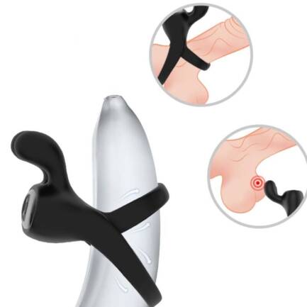 ARMONY - ANILLO VIBRADOR RABBIT NEGRO - Imagen 2