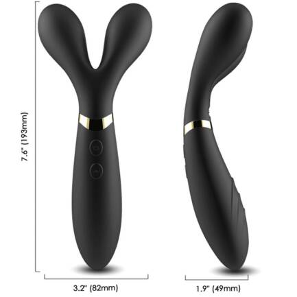 ARMONY - Y-WAND MASAJEADOR  VIBRADOR CABEZA DOBLE NEGRO